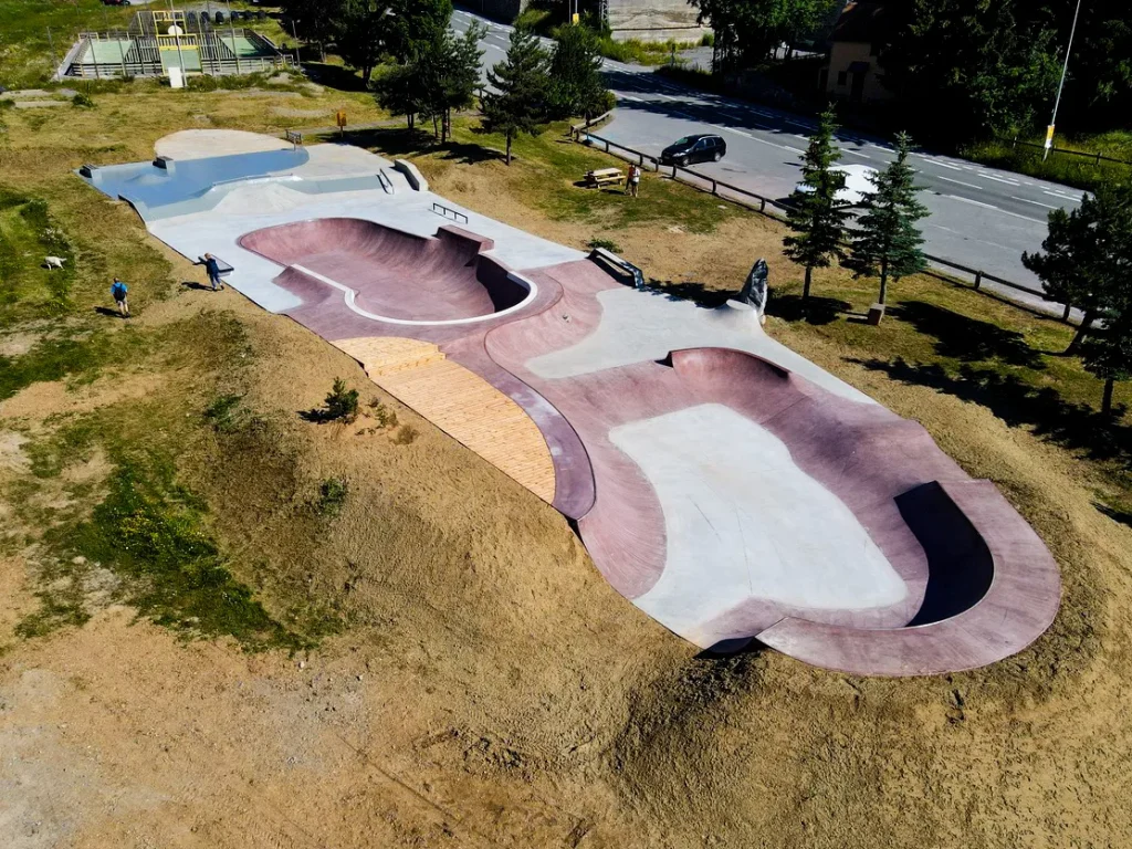 Vue drone du Skatepark de Valberg