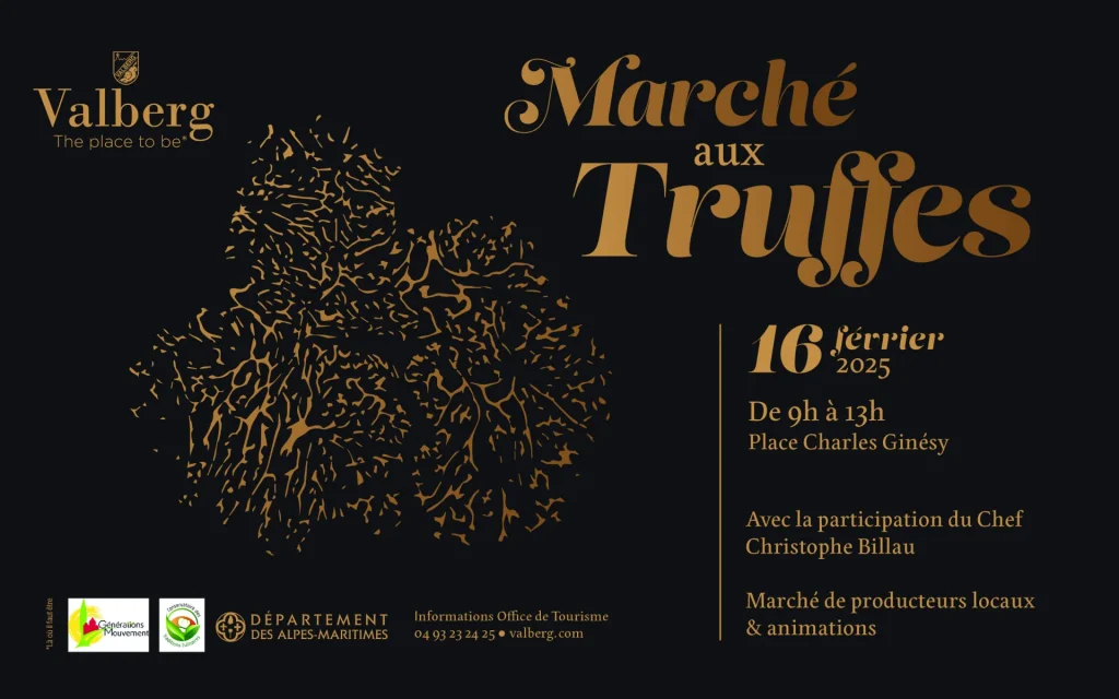 Affiche du Marché aux truffes à Valberg 2025