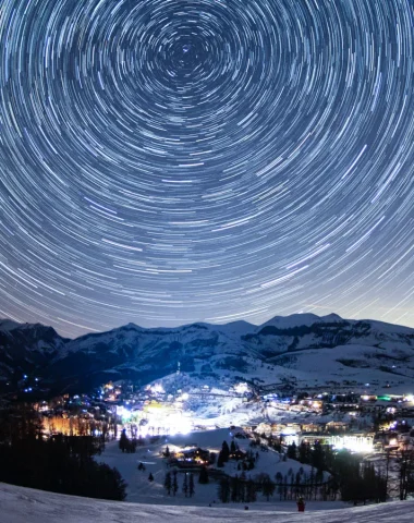 Ciel étoilé à Valberg en hiver