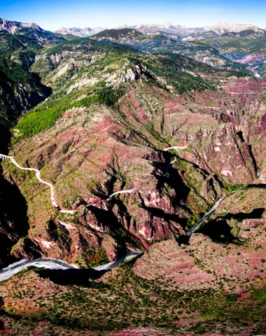 Vue aérienne des Gorges de Daluis