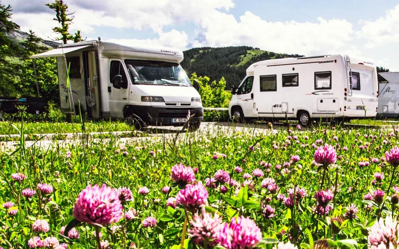 Air de camping car au printemps