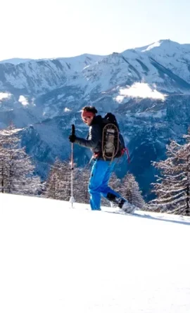 Balade en raquettes à Valberg en hiver