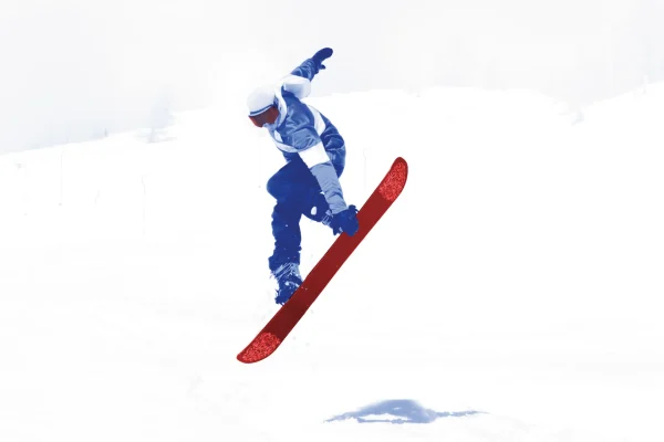 Snowboardeur à Valberg