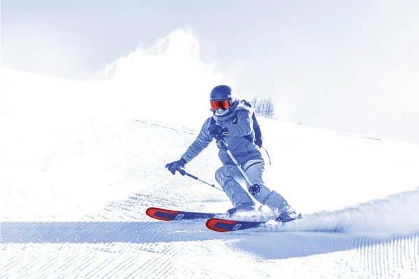 Jeune femme en ski à Valberg