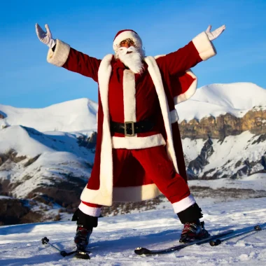 Père Noel en ski à Valberg