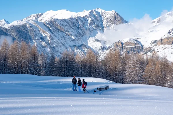 Randonnée raquette chemin des neiges devouverte à Valberg